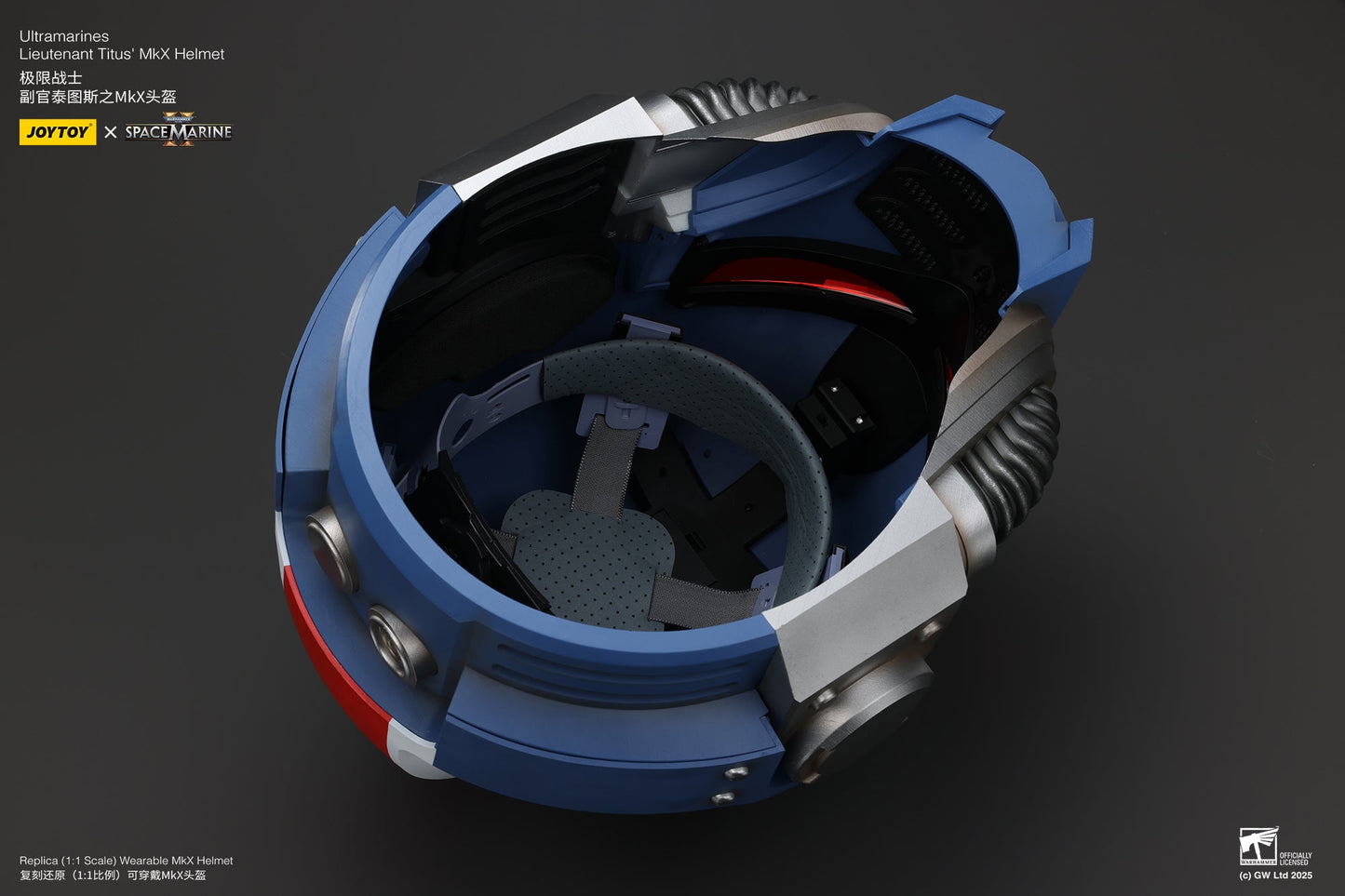 1:1 Ultramarines Lieutenant Titus' MKX Helmet - 1/1 Space Marine II Helmet By JOYTOY