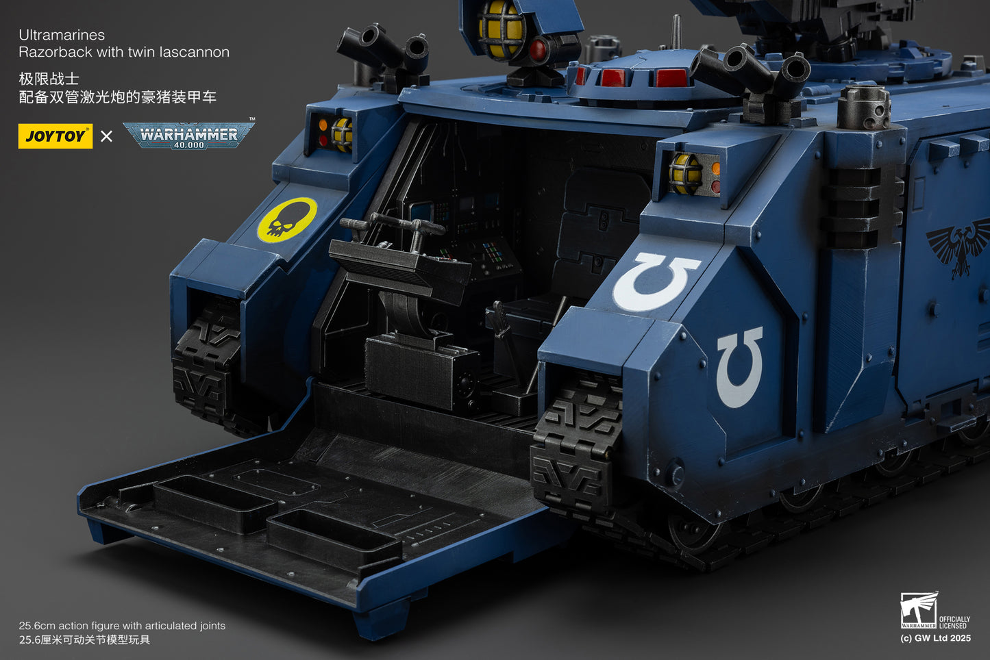 Ultramarines Razorback with twin lascannon- 1/18 warhammer 40k Action Figure By JOYTOY