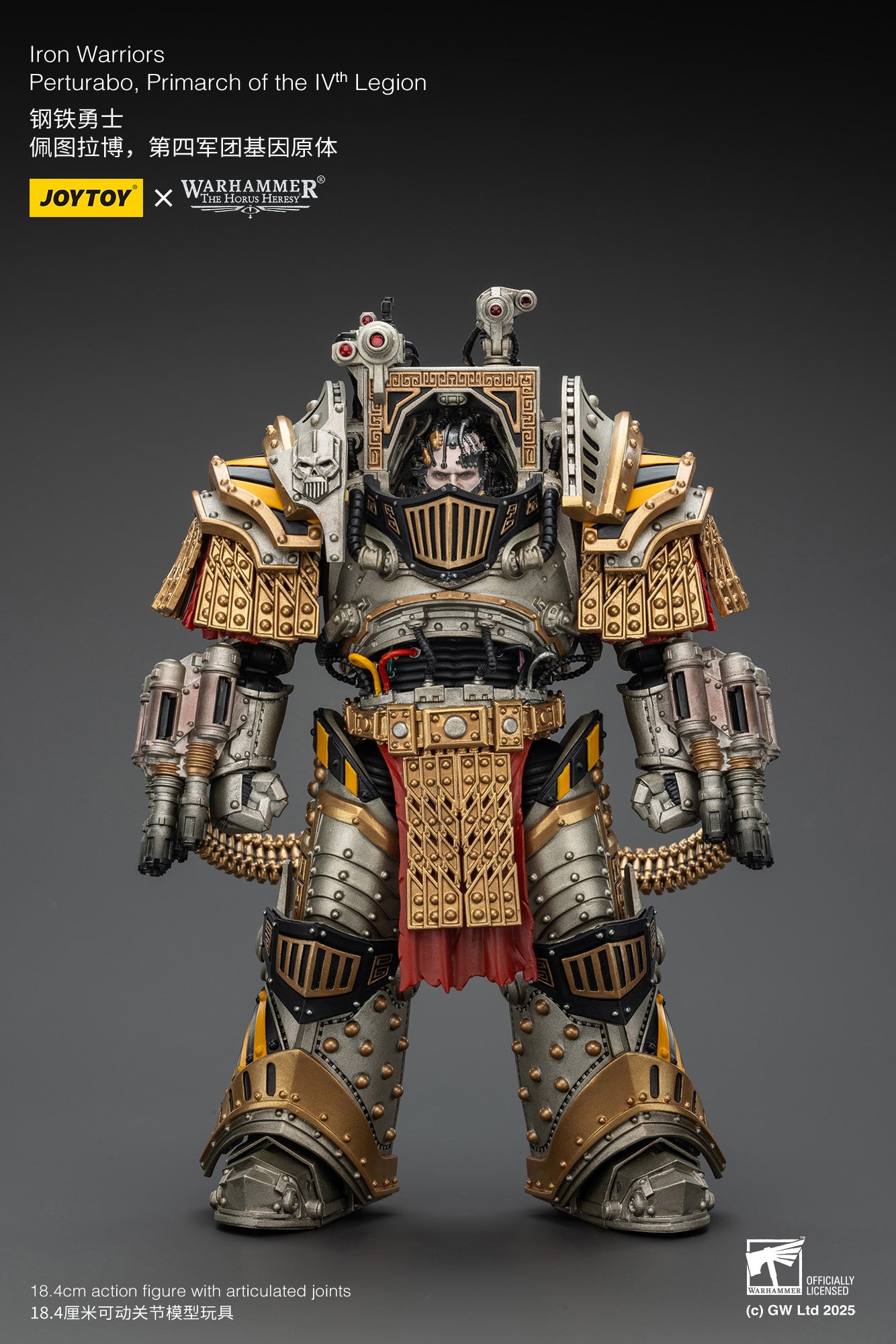 Iron Warriors Perturabo, Primarch of the lVth Legion- 1/18 Warhammer 'The Horus Heresy' By JOYTOY