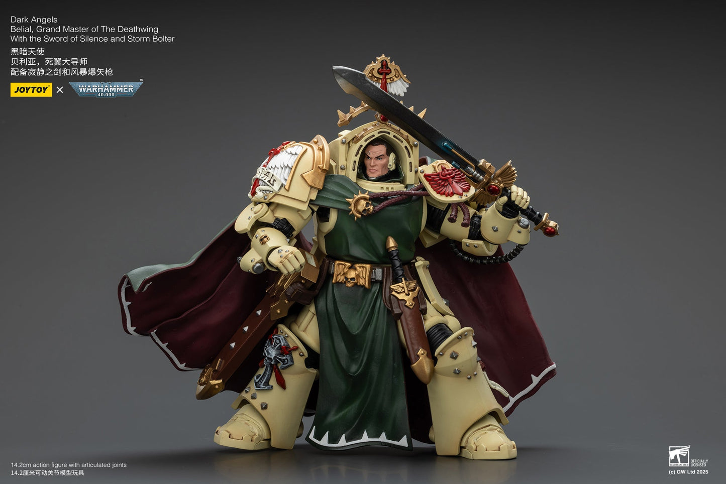 Dark Angels Belial, Grand Master of The Deathwing With the Sword of Silence and Storm Bolter
