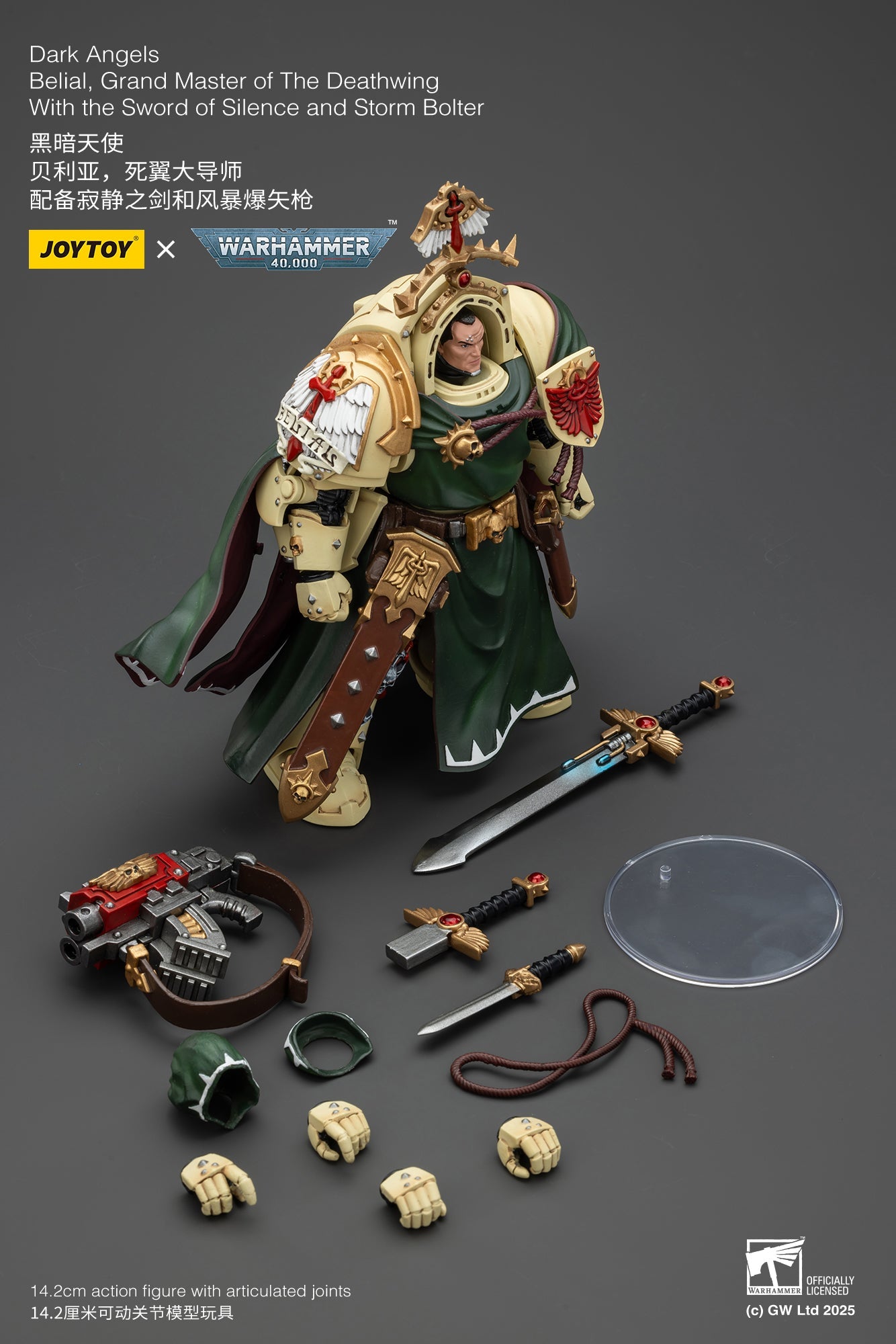 Dark Angels Belial, Grand Master of The Deathwing With the Sword of Silence and Storm Bolter