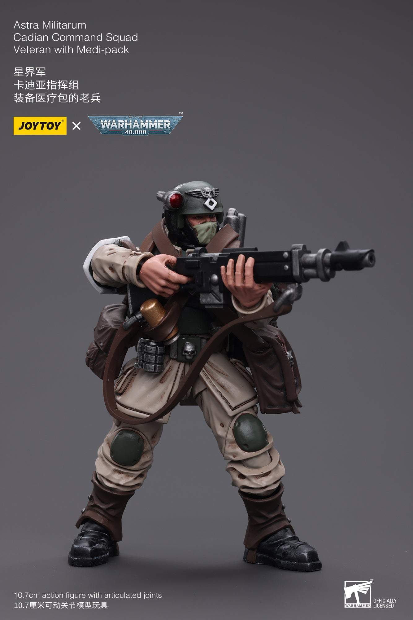 Astra Militarum Cadian Command Squad Veteran with Medi-pack