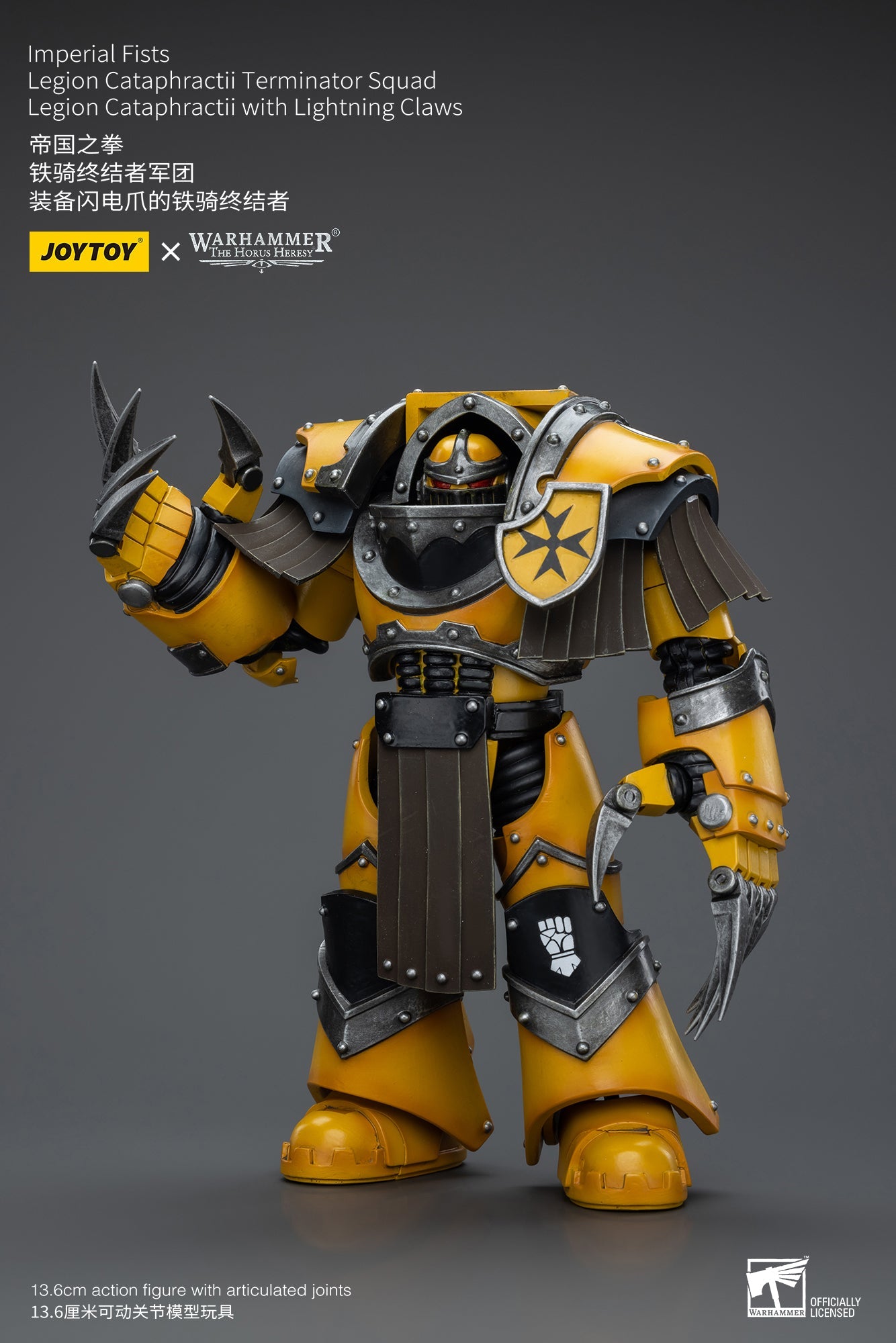 Imperial Fists Legion Cataphractii Terminator Squad Legion Cataphractii with Lightning Claws - Warhammer 40K Action Figure By JOYTOY