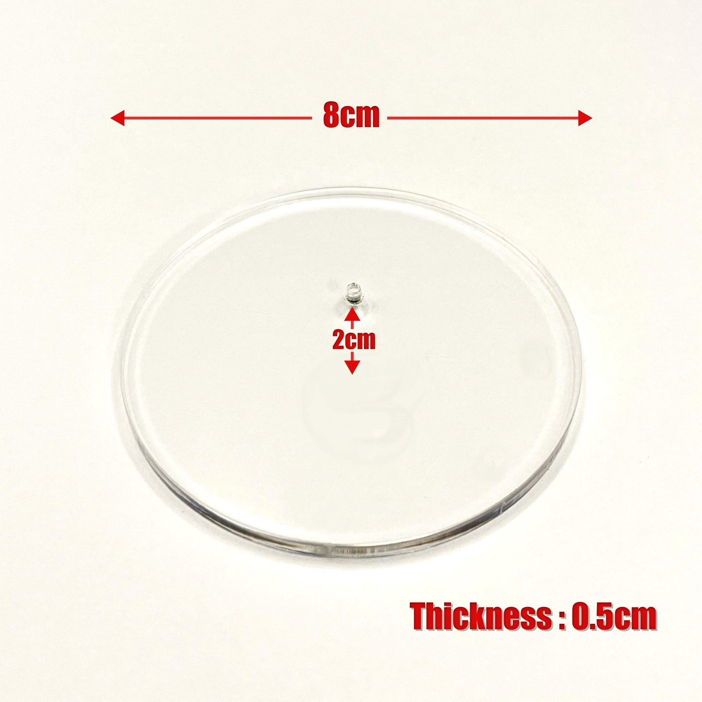 LT Cave 10pcs Acrylic Display Stand Base Plate for Action Figure (Black with Logo)