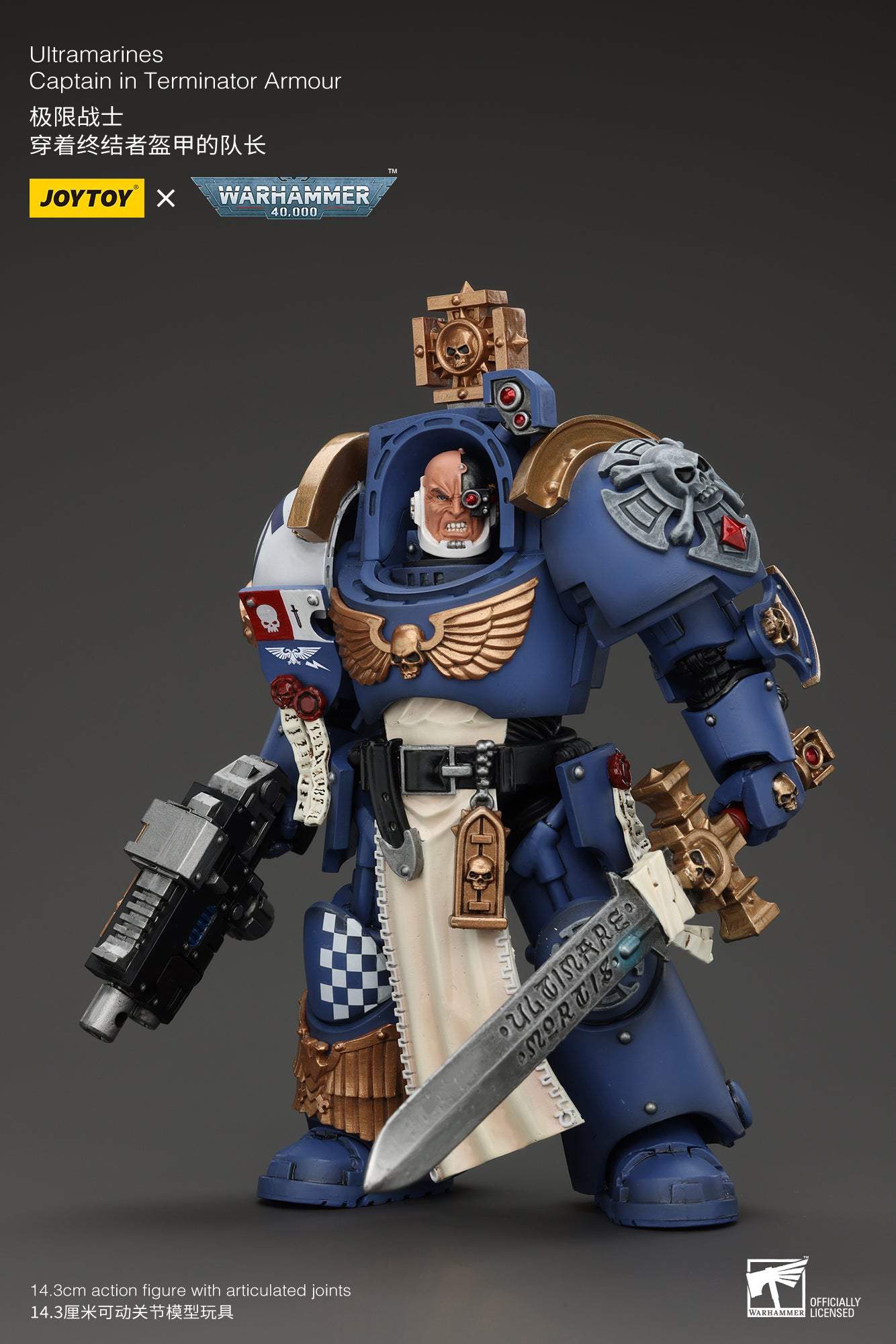 Ultramarines Captain In Terminator Armor - Warhammer 40K Action Figure By JOYTOY