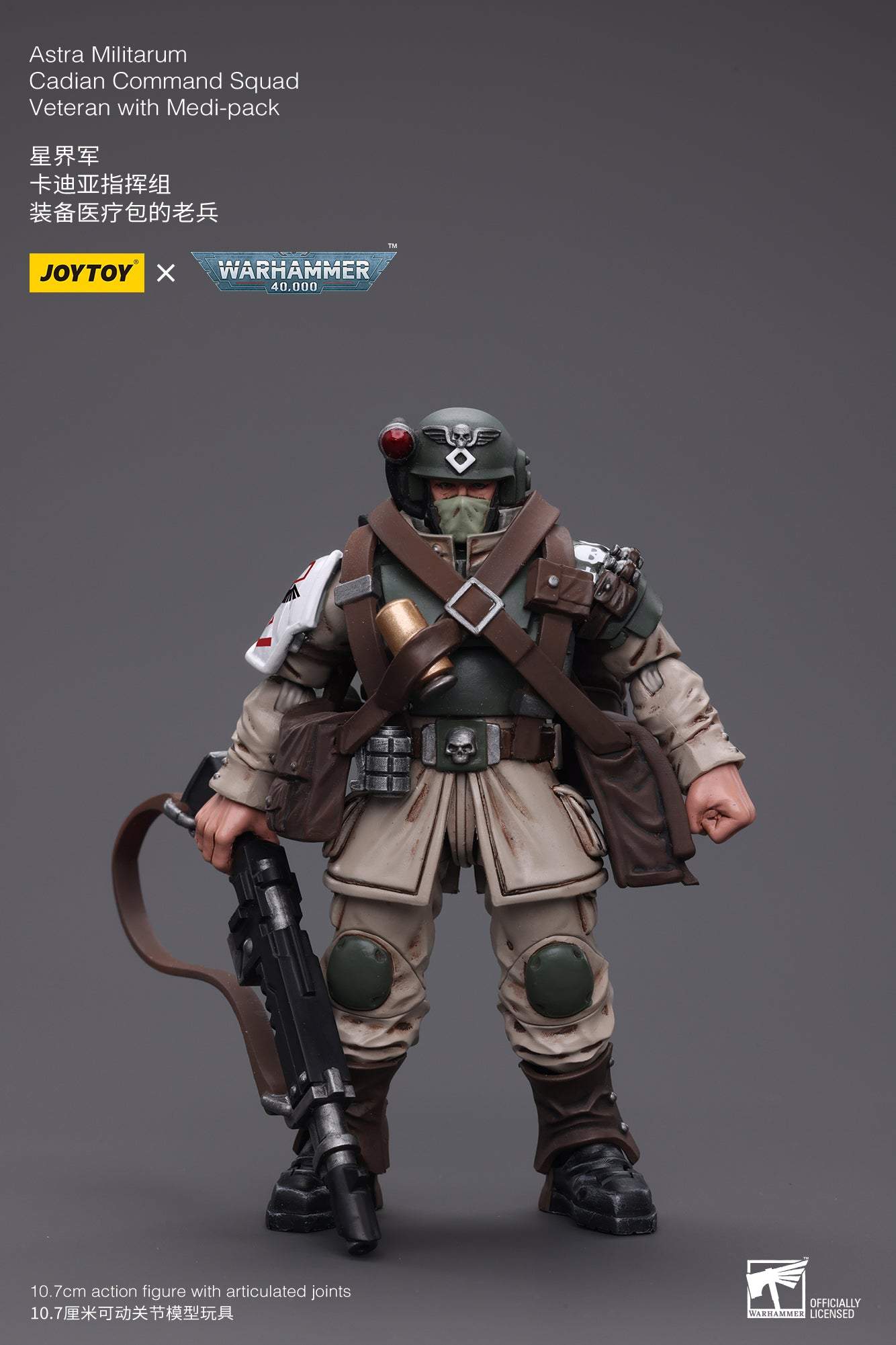 Astra Militarum Cadian Command Squad Veteran with Medi-pack