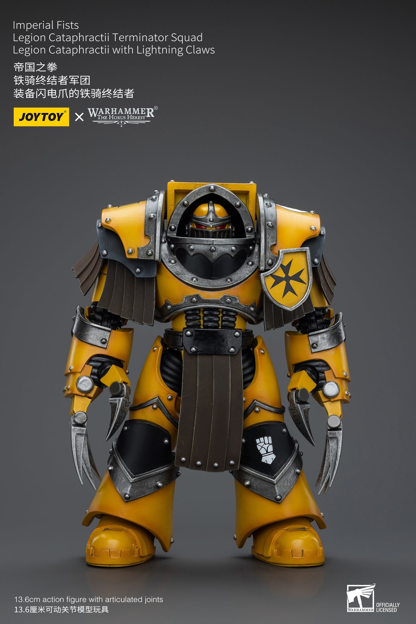 Imperial Fists Legion Cataphractii Terminator Squad Legion Cataphractii with Lightning Claws - Warhammer 40K Action Figure By JOYTOY