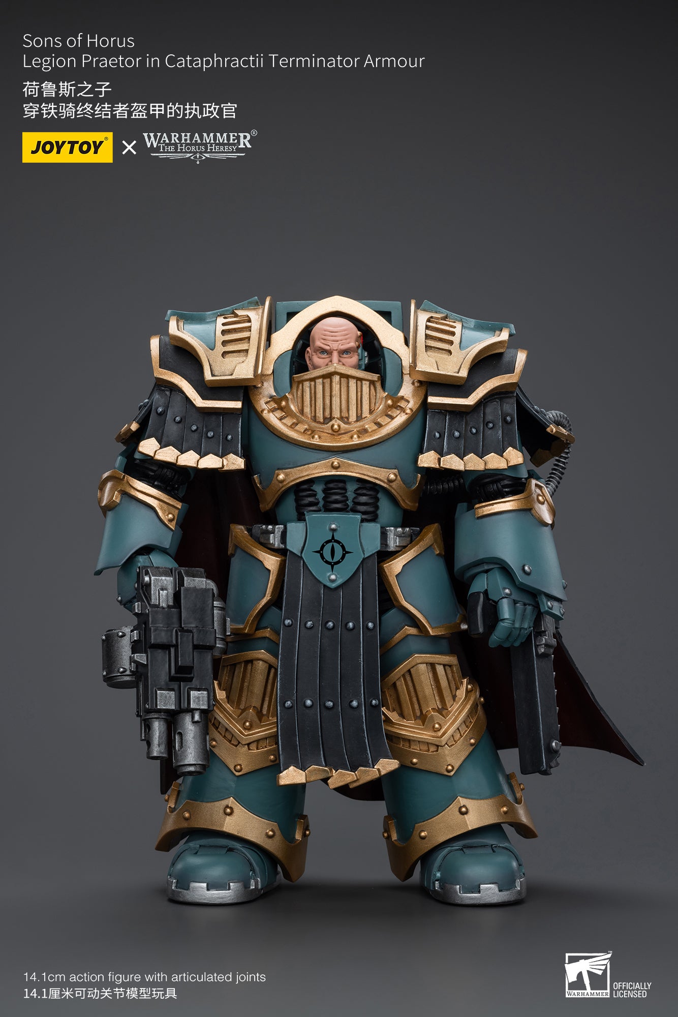 Sons of Horus Legion Praetor in Cataphractii Terminator Armor - Warhammer "The Horus Heresy" Action Figure By JOYTOY
