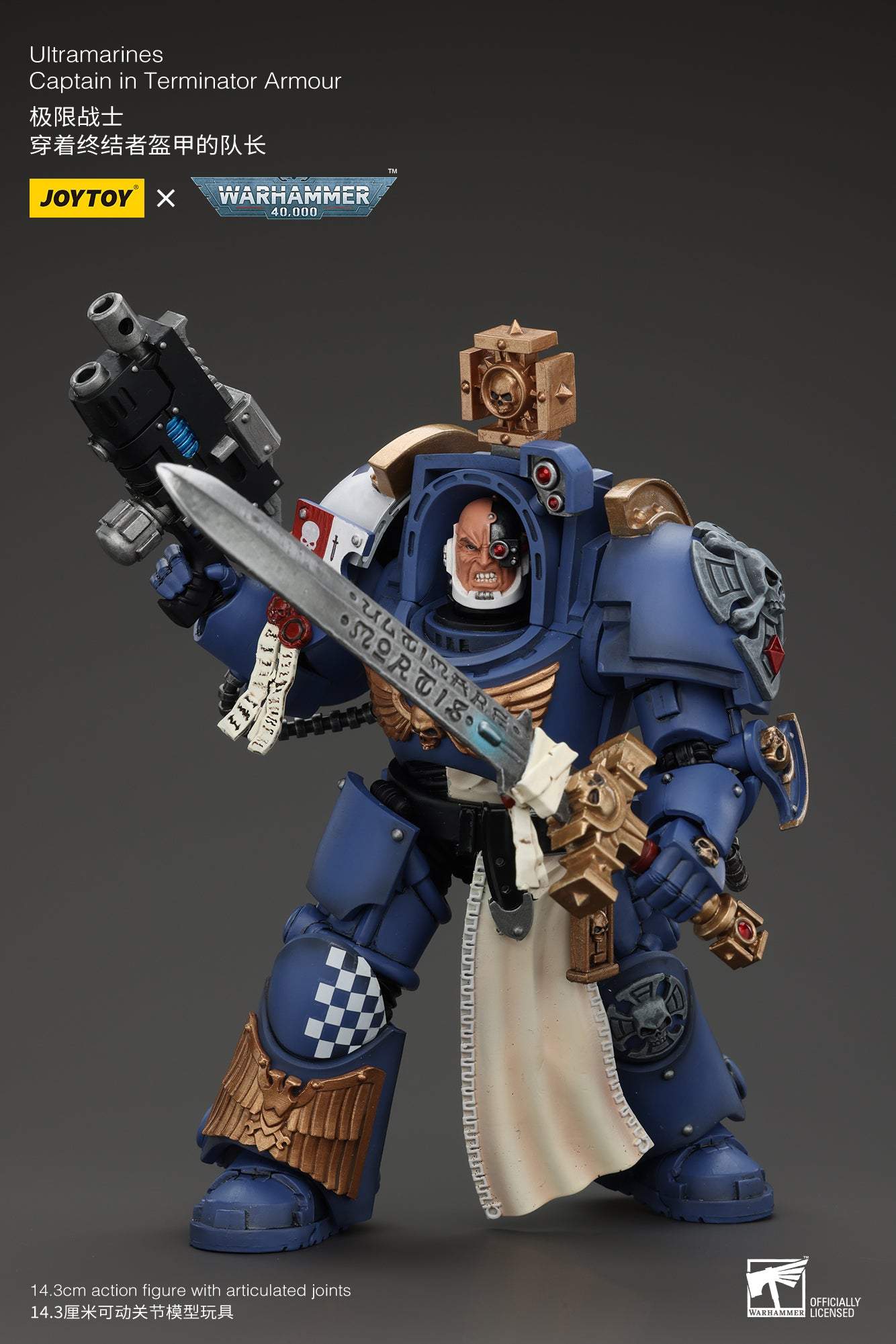 Ultramarines Captain In Terminator Armor - Warhammer 40K Action Figure By JOYTOY
