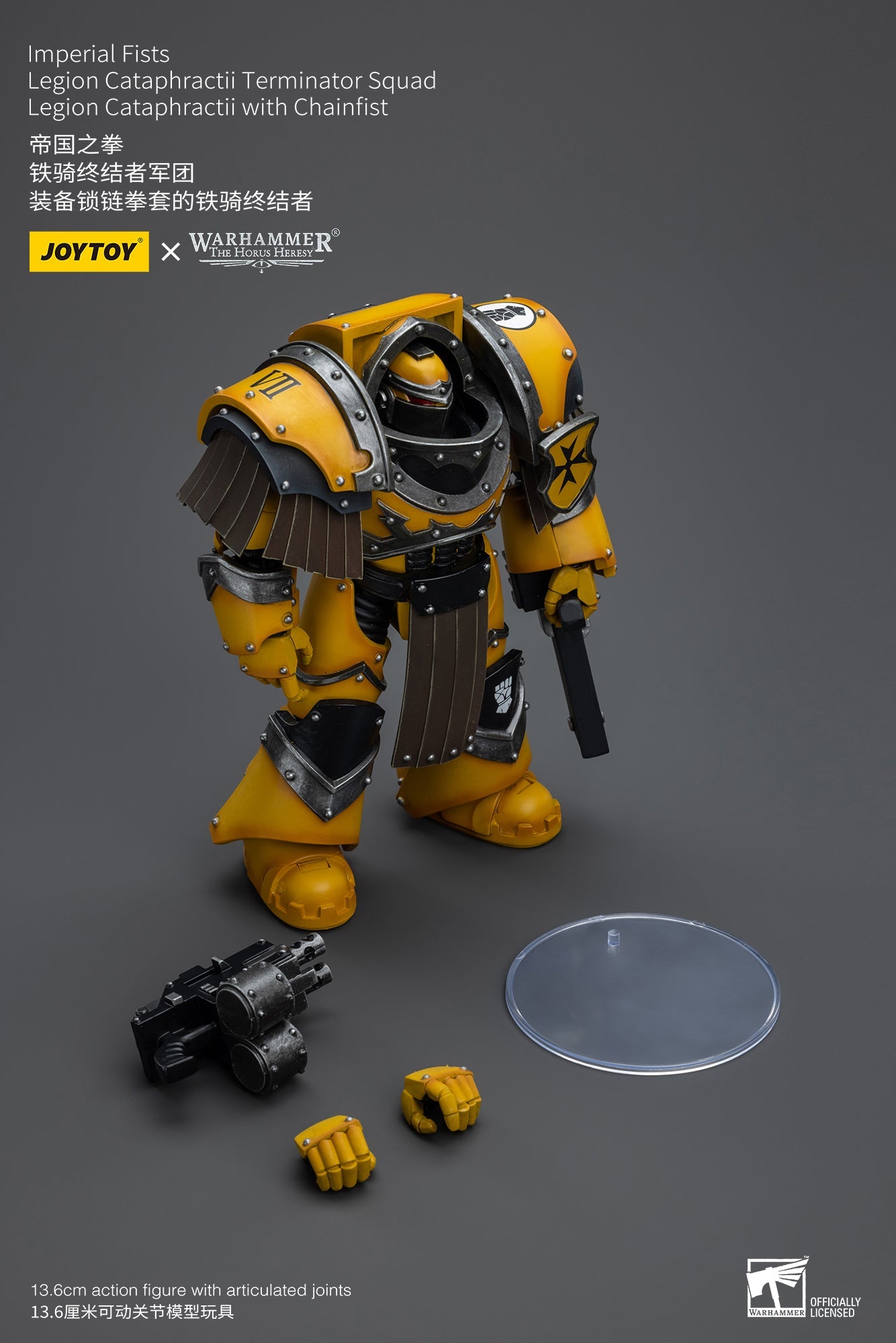 Imperial Fists Legion Cataphractii Terminator Squad Legion Cataphractii with Chainfist - Warhammer 40K Action Figure By JOYTOY