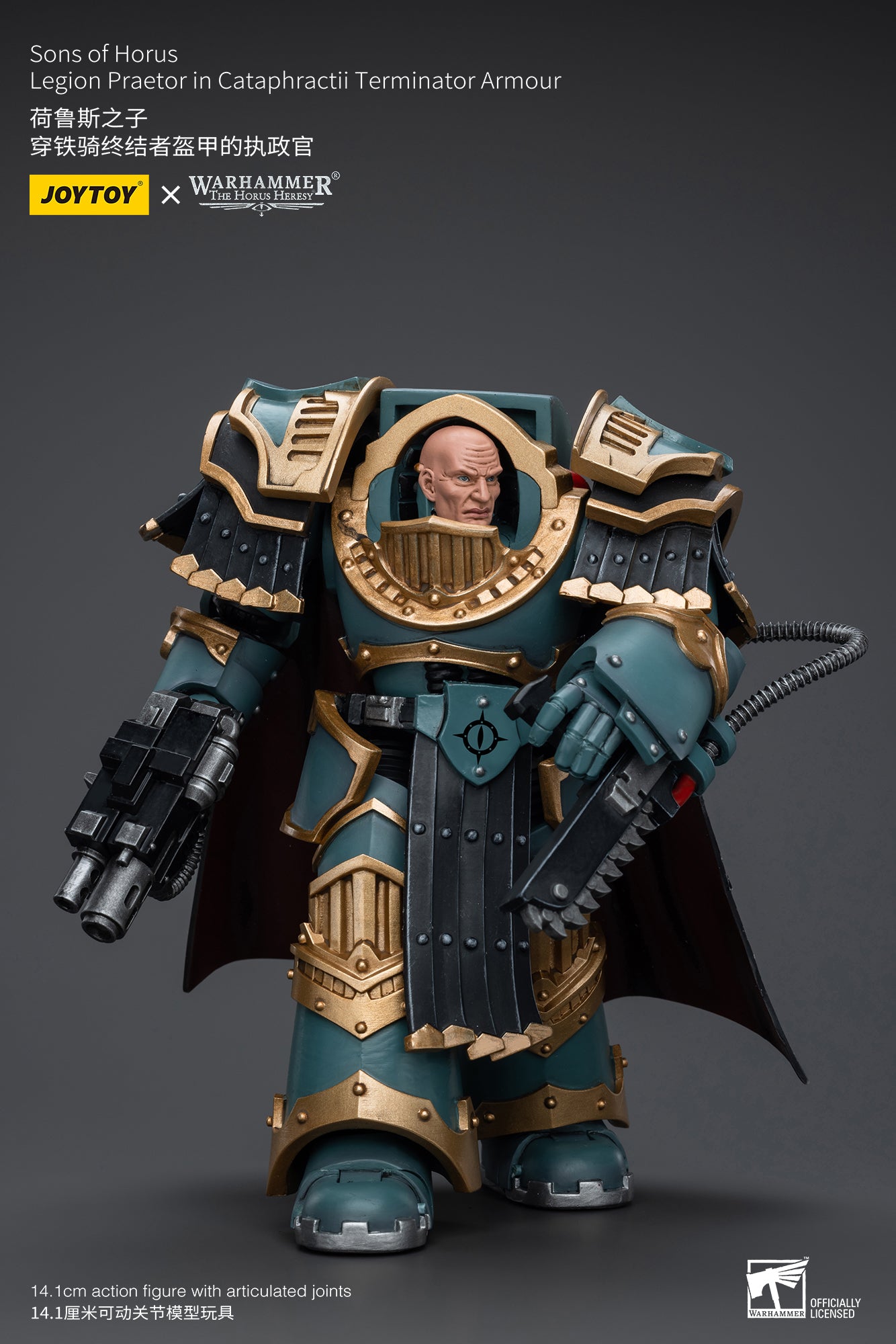 Sons of Horus Legion Praetor in Cataphractii Terminator Armor - Warhammer "The Horus Heresy" Action Figure By JOYTOY