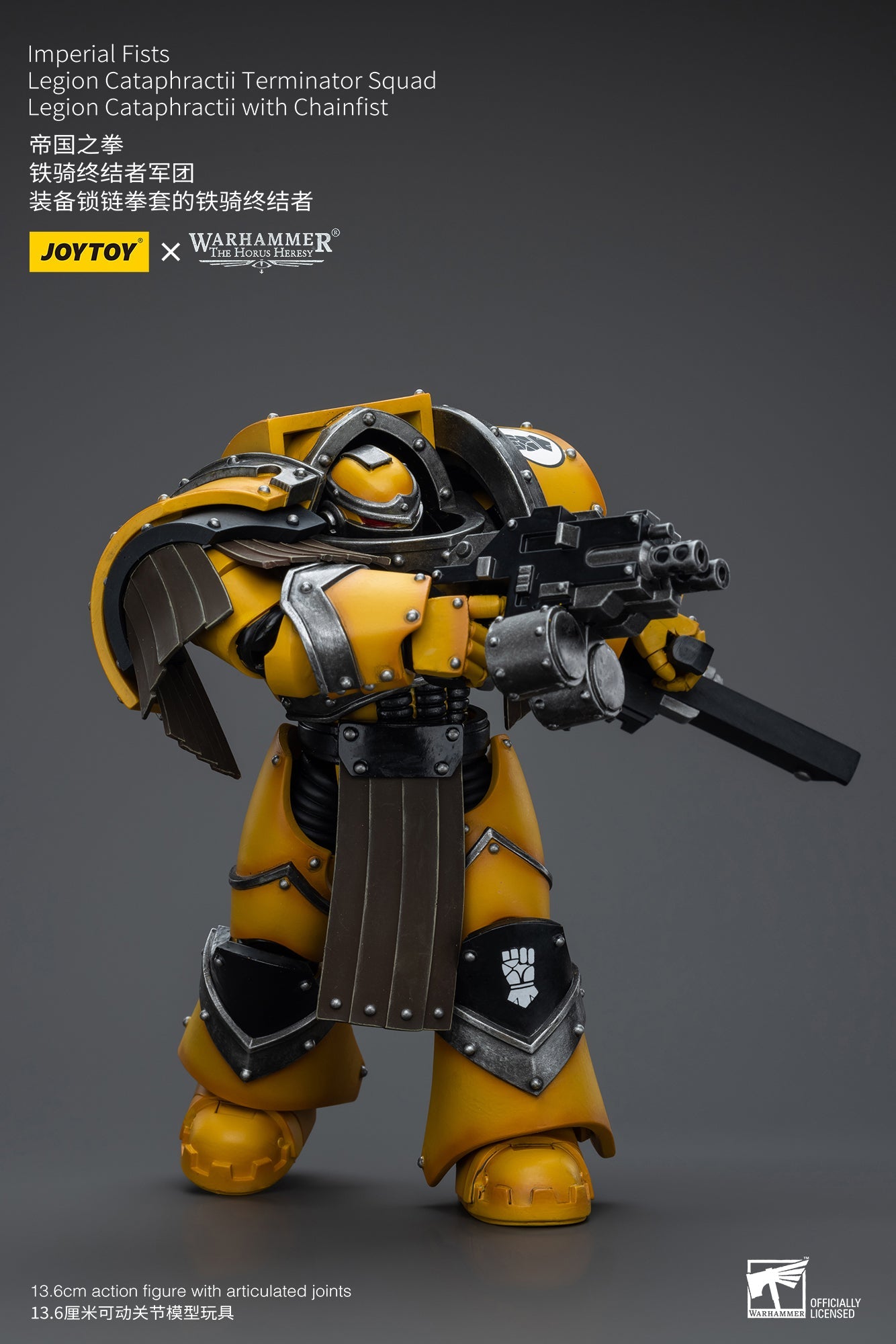Imperial Fists Legion Cataphractii Terminator Squad Legion Cataphractii with Chainfist - Warhammer 40K Action Figure By JOYTOY