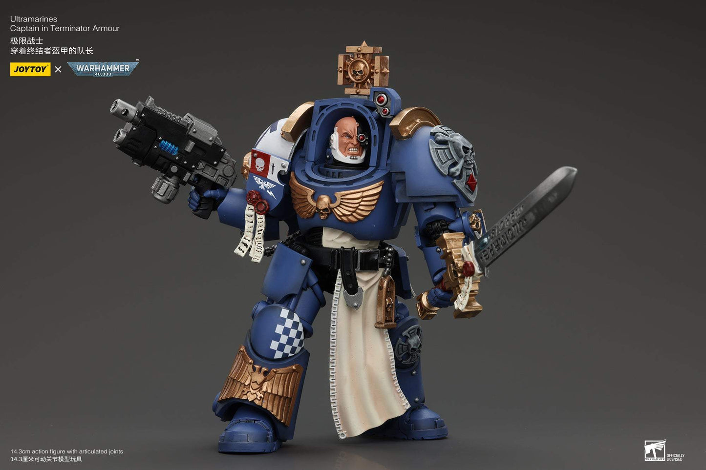 Ultramarines Captain In Terminator Armor - Warhammer 40K Action Figure By JOYTOY