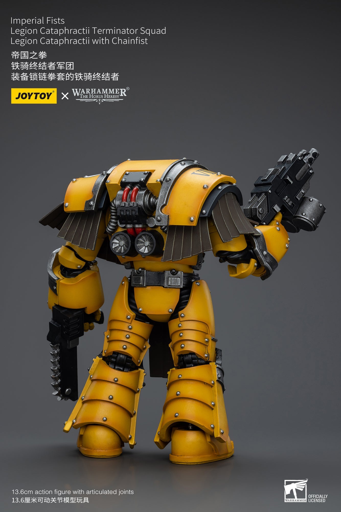 Imperial Fists Legion Cataphractii Terminator Squad Legion Cataphractii with Chainfist - Warhammer 40K Action Figure By JOYTOY