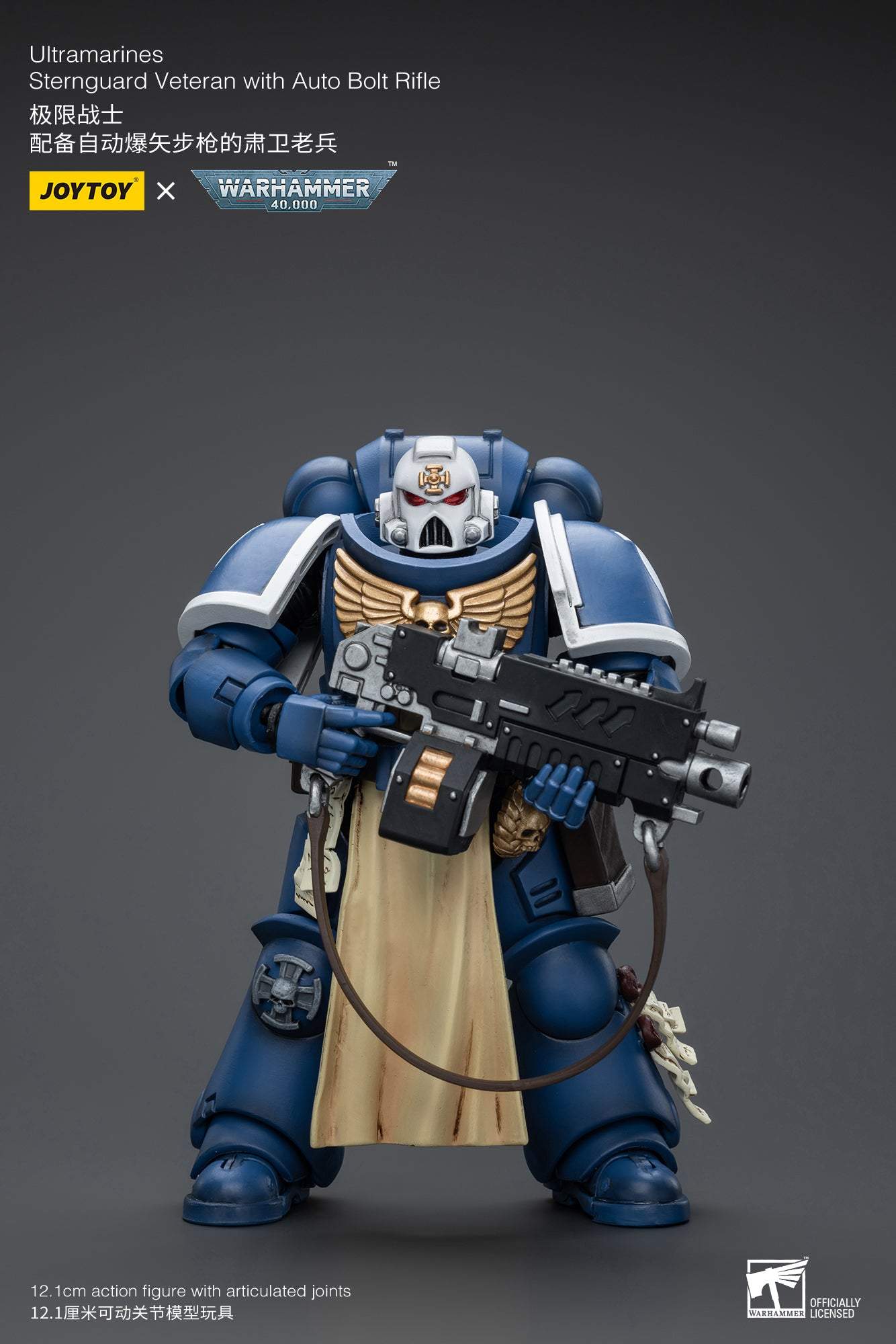 Ultramarines Sternguard Veteran with Auto Bolt Rifle - Warhammer 40K Action Figure By JOYTOY