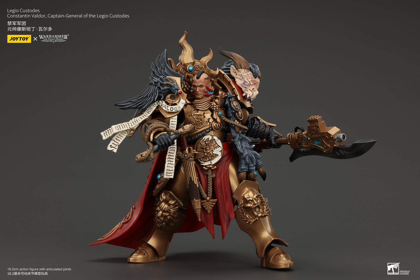 Legio Custodes Constantin Valdor,Captain-General of the Legio Custodes- Warhammer "The Horus Heresy" 1/18 Action Figure By JOYTOY