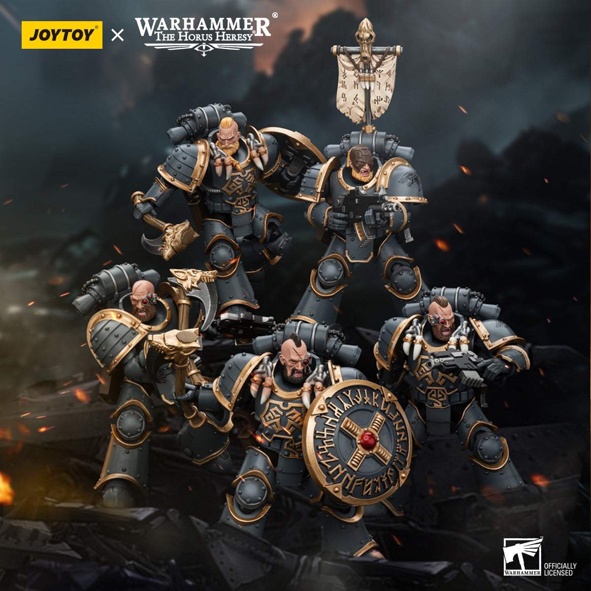 Space Wolves Gray Slayer Pack - Warhammer "The Horus Heresy" Action Figure By JOYTOY
