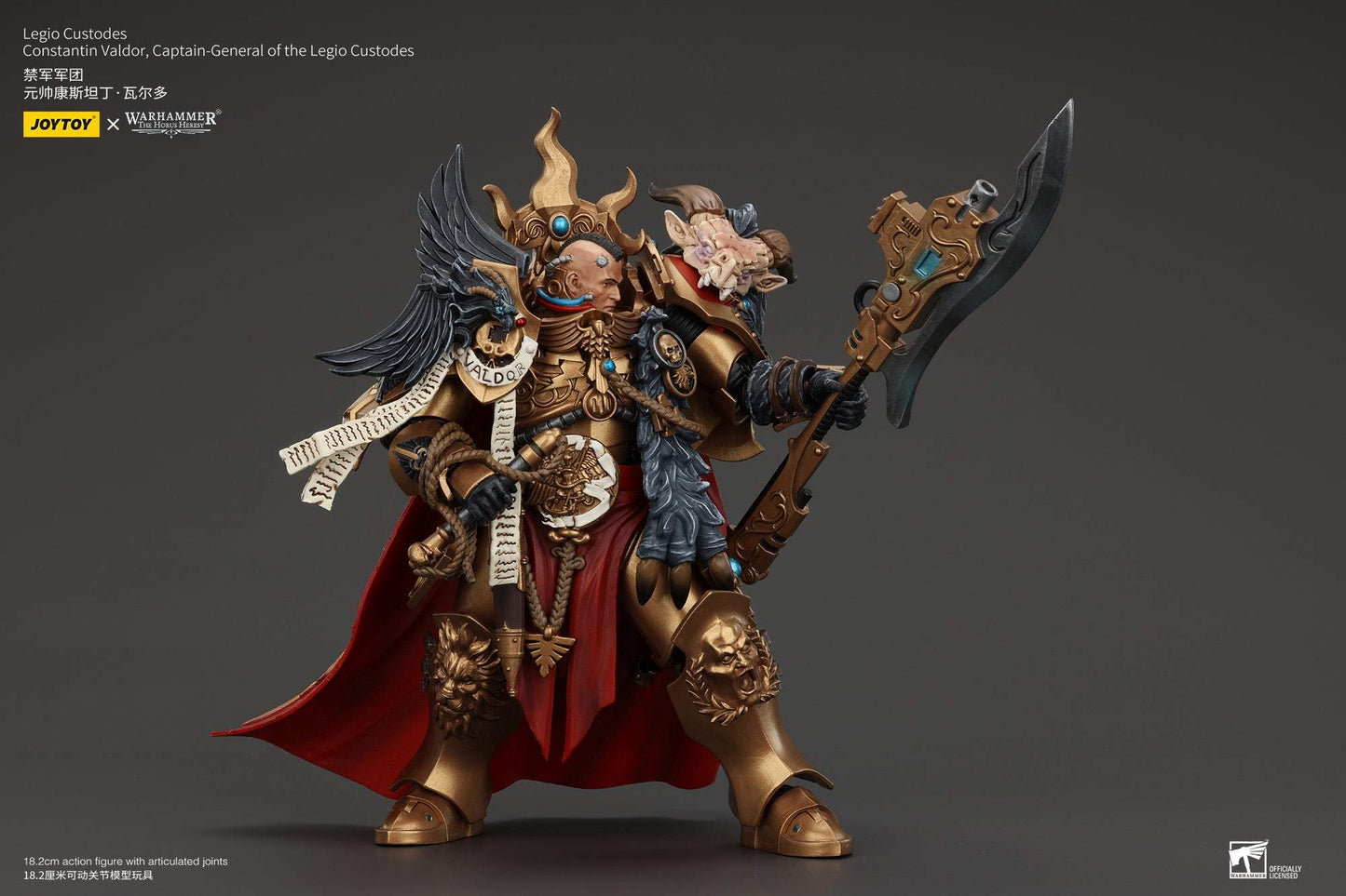 Legio Custodes Constantin Valdor,Captain-General of the Legio Custodes- Warhammer "The Horus Heresy" 1/18 Action Figure By JOYTOY