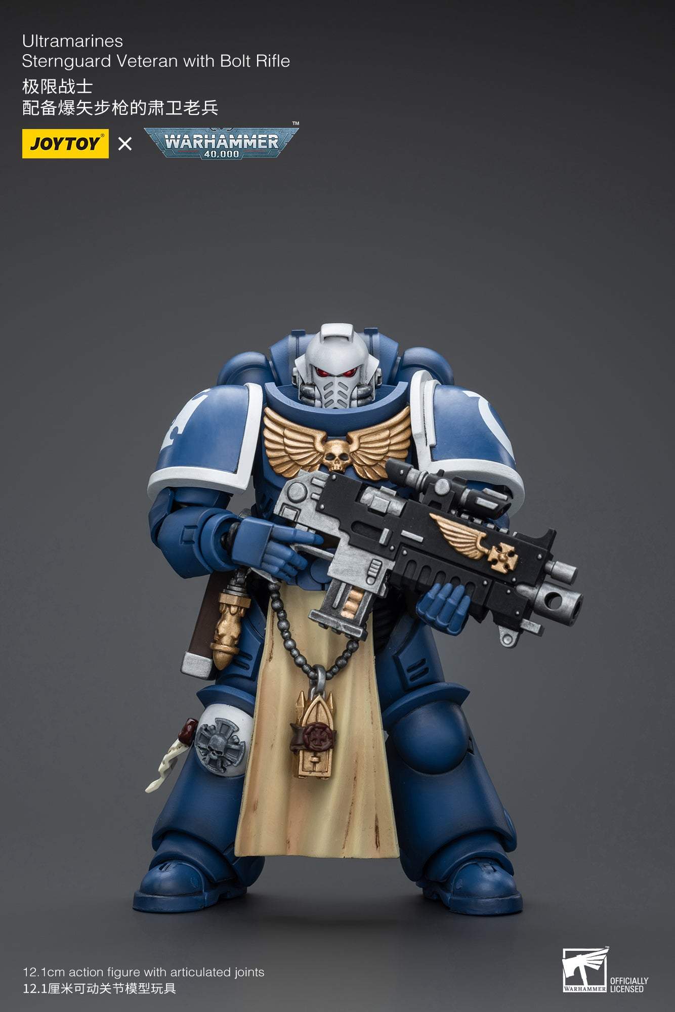 Ultramarines Sternguard Veteran with Bolt Rifle - Warhammer 40K Action Figure By JOYTOY