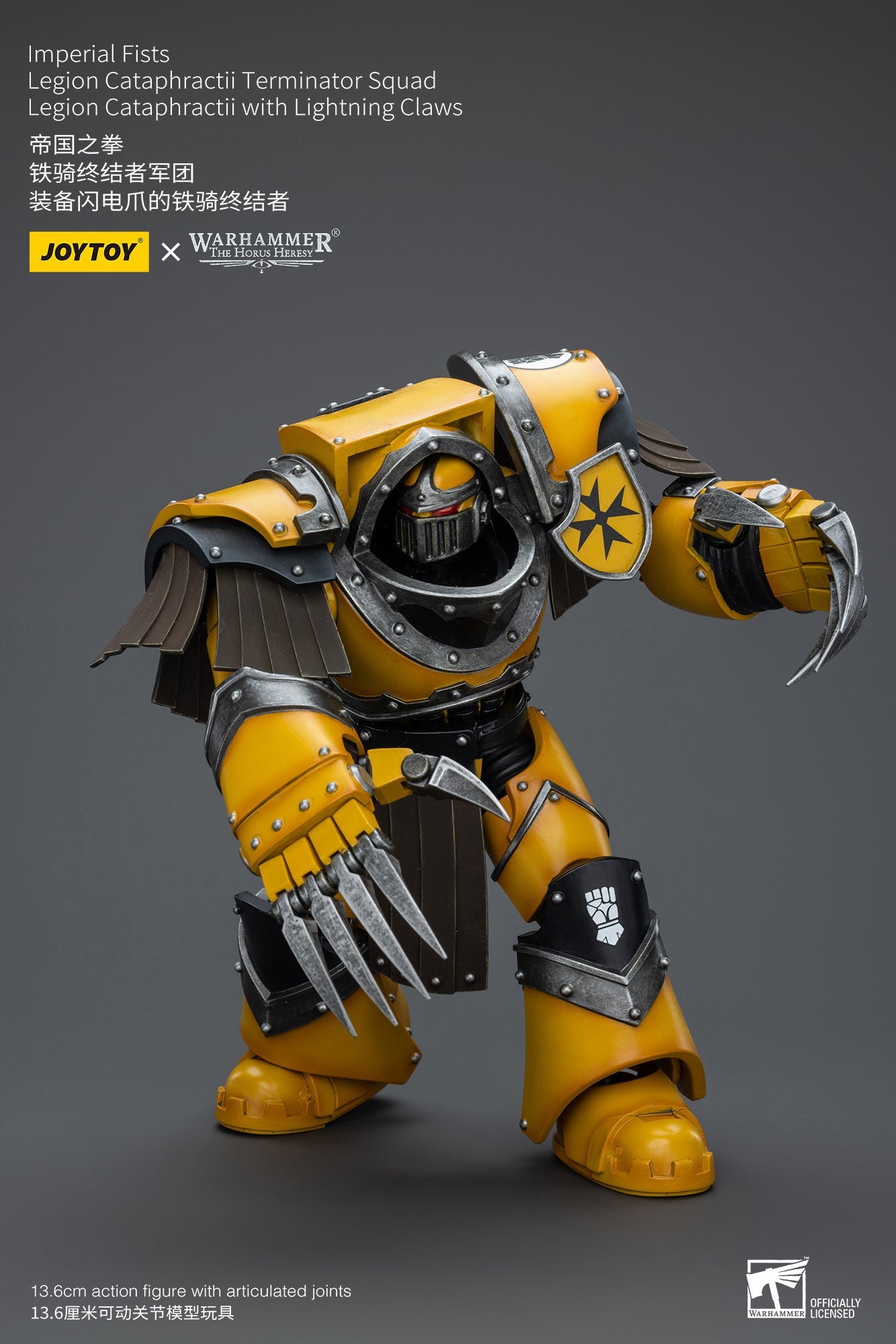 Imperial Fists Legion Cataphractii Terminator Squad Legion Cataphractii with Lightning Claws - Warhammer 40K Action Figure By JOYTOY