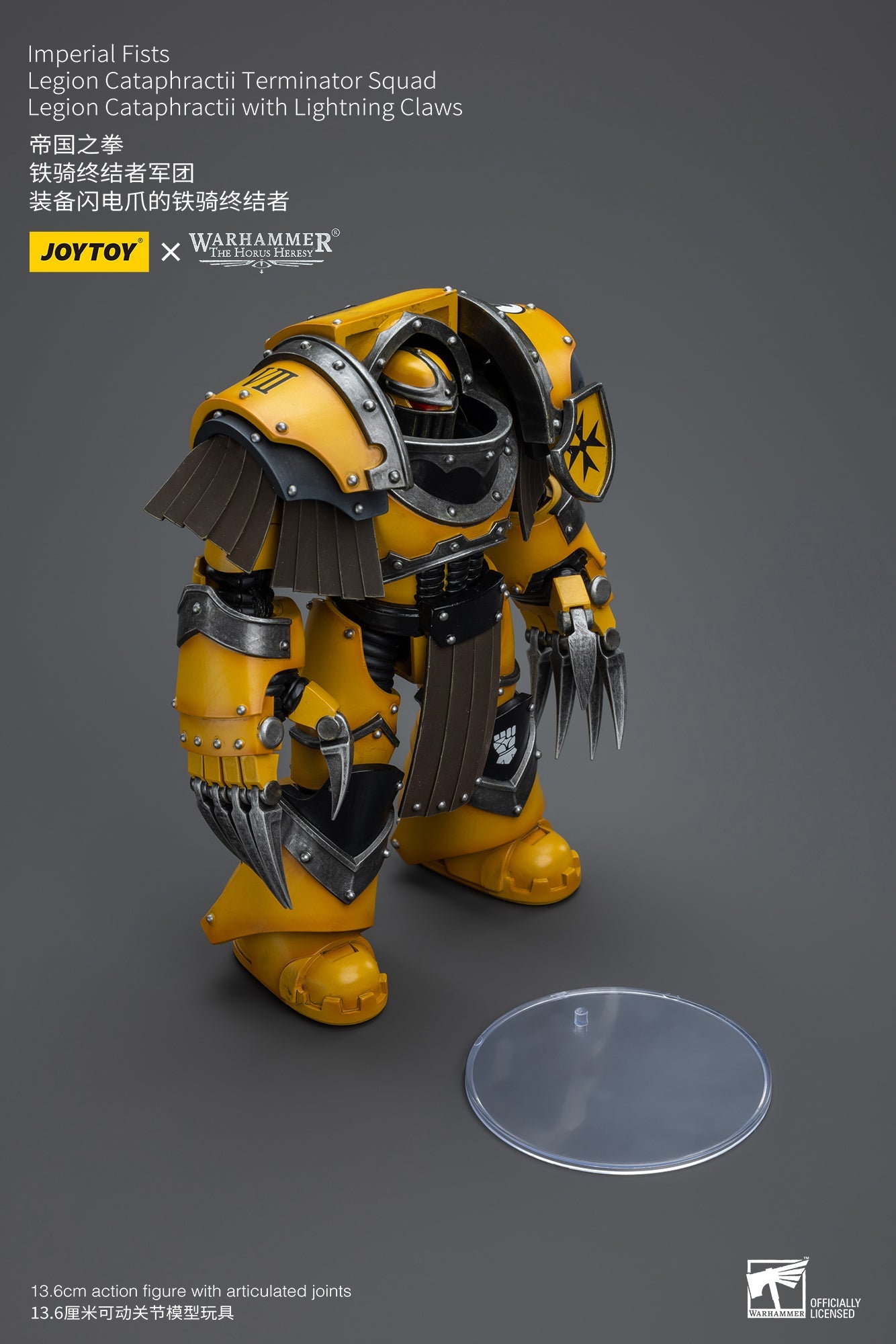 Imperial Fists Legion Cataphractii Terminator Squad Legion Cataphractii with Lightning Claws - Warhammer 40K Action Figure By JOYTOY