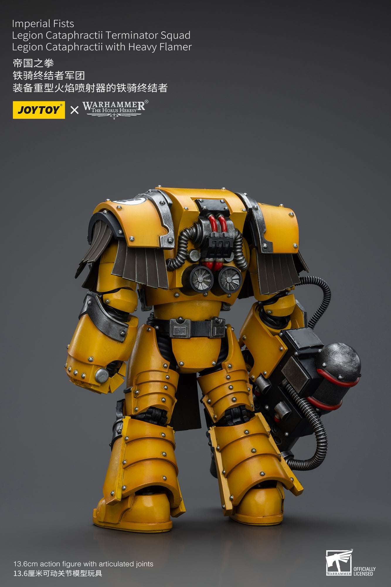Imperial Fists Legion Cataphractii Terminator Squad Legion Cataphractii with Heavy Flamer - Warhammer 40K Action Figure By JOYTOY