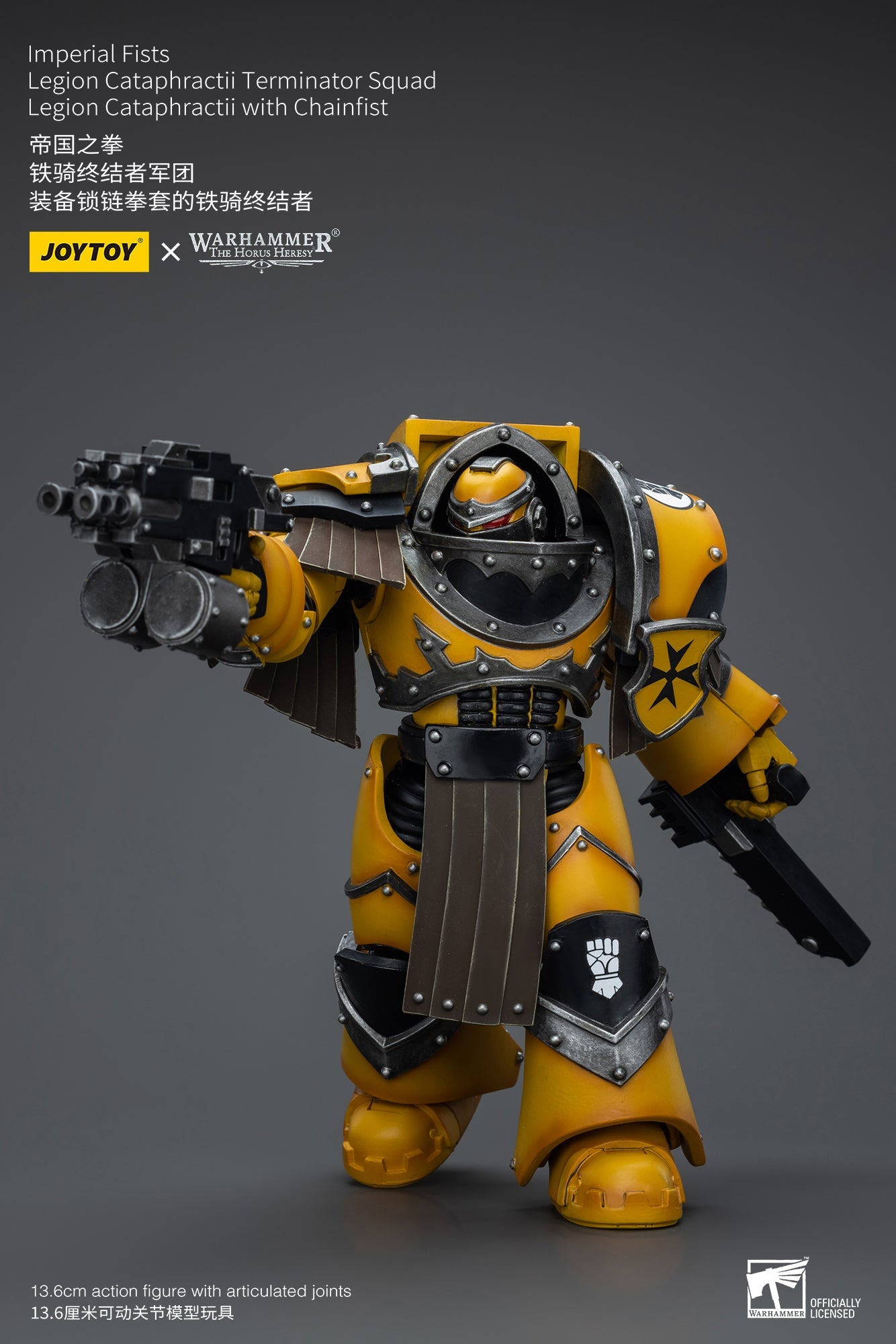 Imperial Fists Legion Cataphractii Terminator Squad Legion Cataphractii with Chainfist - Warhammer 40K Action Figure By JOYTOY