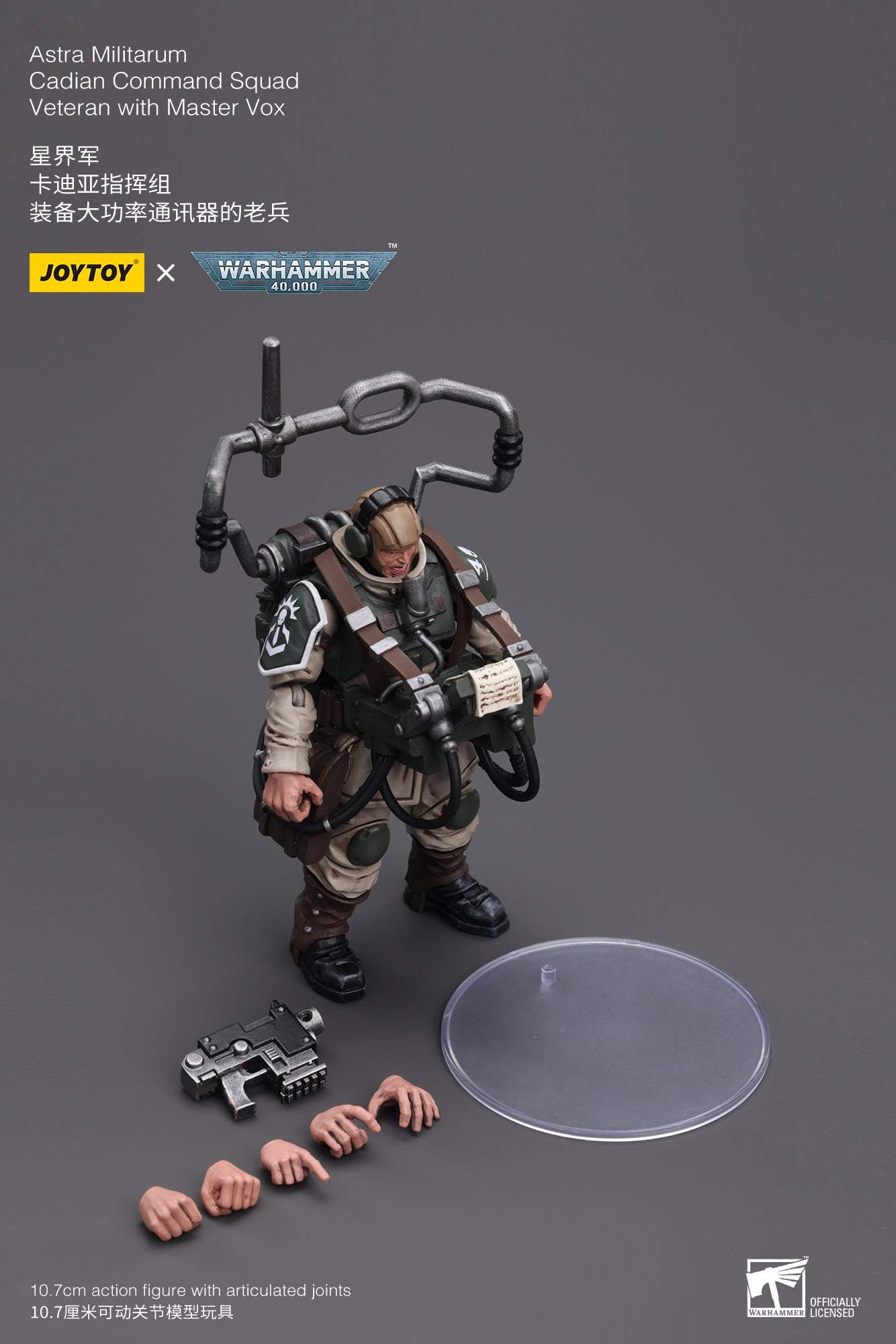 Astra Militarum Cadian Command Squad Veteran with Master Vox