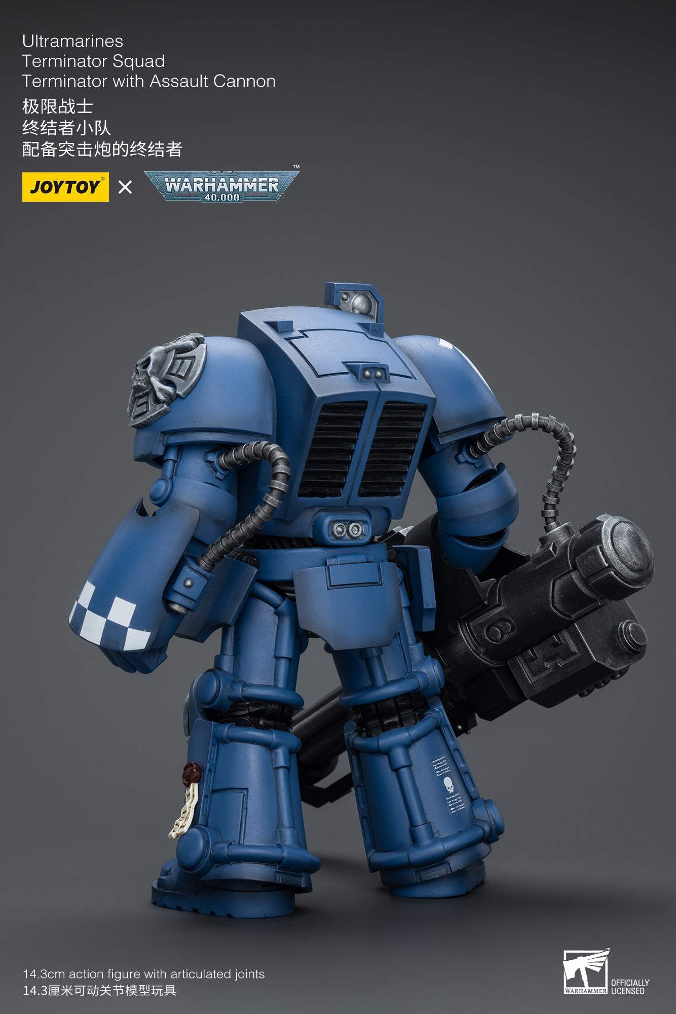 Ultramarines Terminator Squad Terminator with Assault Cannon- Warhammer 40K Action Figure By JOYTOY