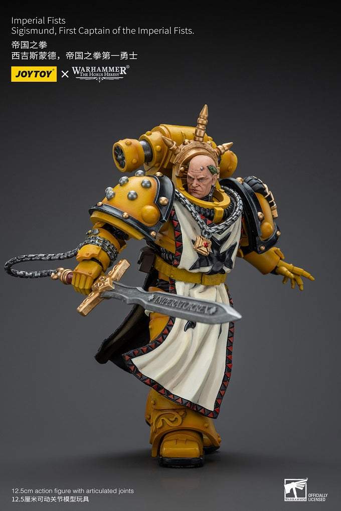 Imperial Fists Sigismund, First Captain of the Imperial Fists - Warhammer The Horus Heresy Action Figure By JOYTOY
