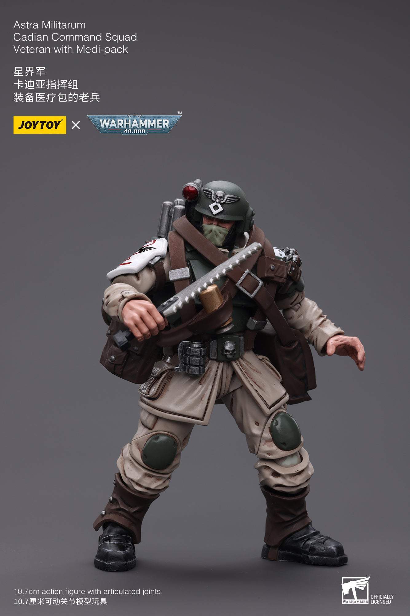 Astra Militarum Cadian Command Squad Veteran with Medi-pack