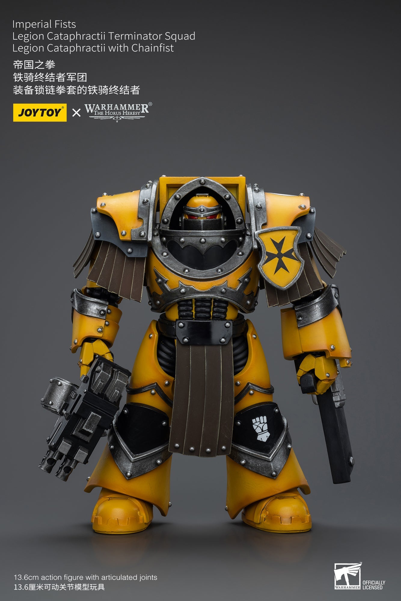 Imperial Fists Legion Cataphractii Terminator Squad Legion Cataphractii with Chainfist - Warhammer 40K Action Figure By JOYTOY