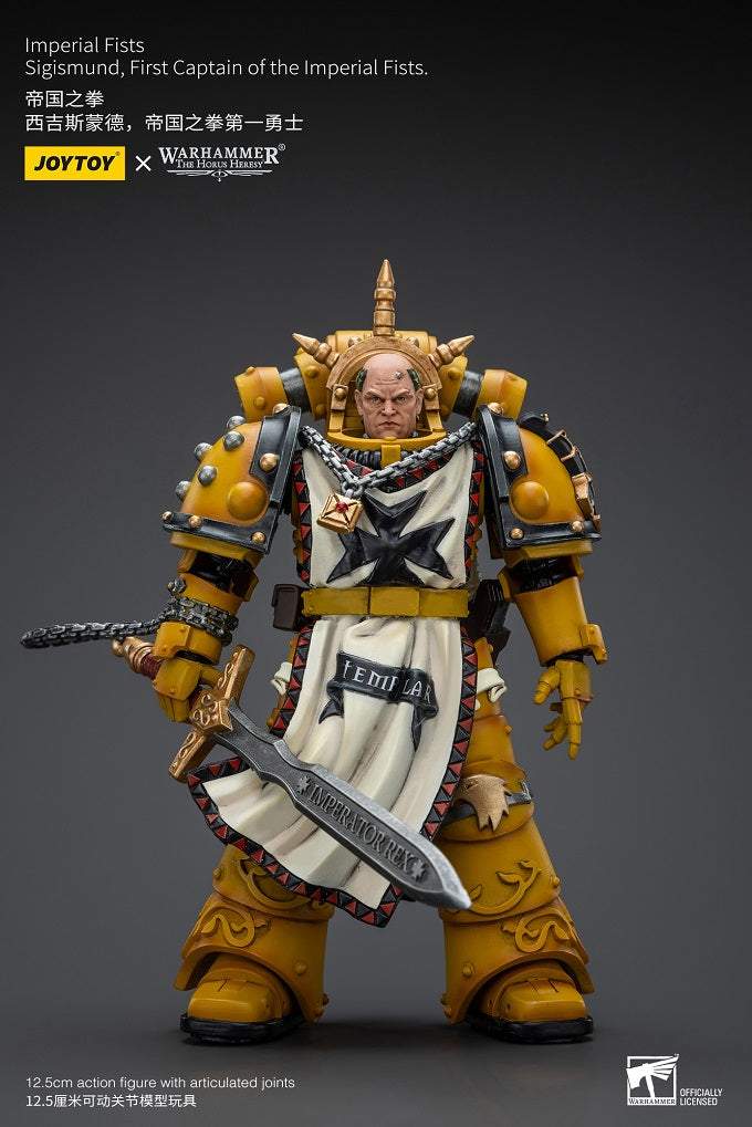 Imperial Fists Sigismund, First Captain of the Imperial Fists - Warhammer The Horus Heresy Action Figure By JOYTOY