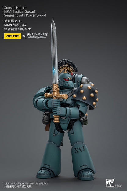 Sons of Horus MKVI Tactical Squad Sergeant with Power Sword - Warhammer 40K Action Figure By JOYTOY