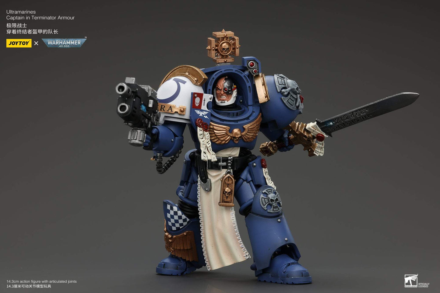 Ultramarines Captain In Terminator Armor - Warhammer 40K Action Figure By JOYTOY