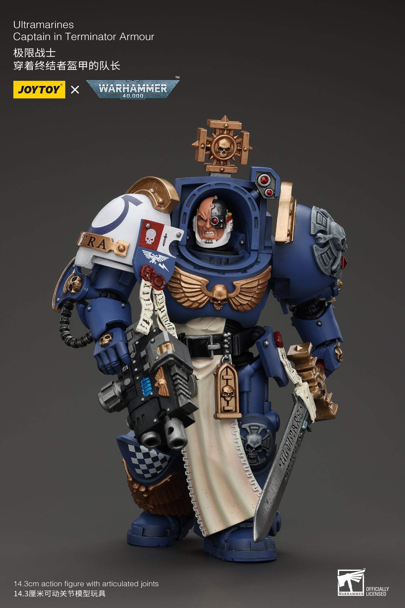 Ultramarines Captain In Terminator Armor - Warhammer 40K Action Figure By JOYTOY