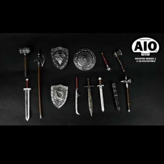 AIO Fantasy Weapon Set - Sliver 12/pcs Set