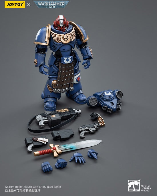 1/18 JoyToy Warhammer40K Ultramarines Intercessor Veteran Sergeant Brother Aeontas