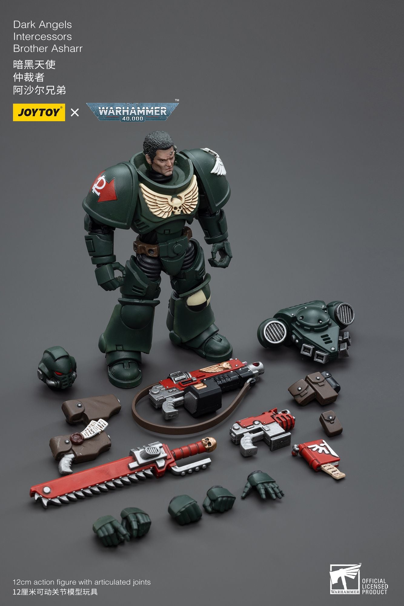 1/18 JoyToy Warhammer 40k Dark Angels Intercessors Brother Asharr