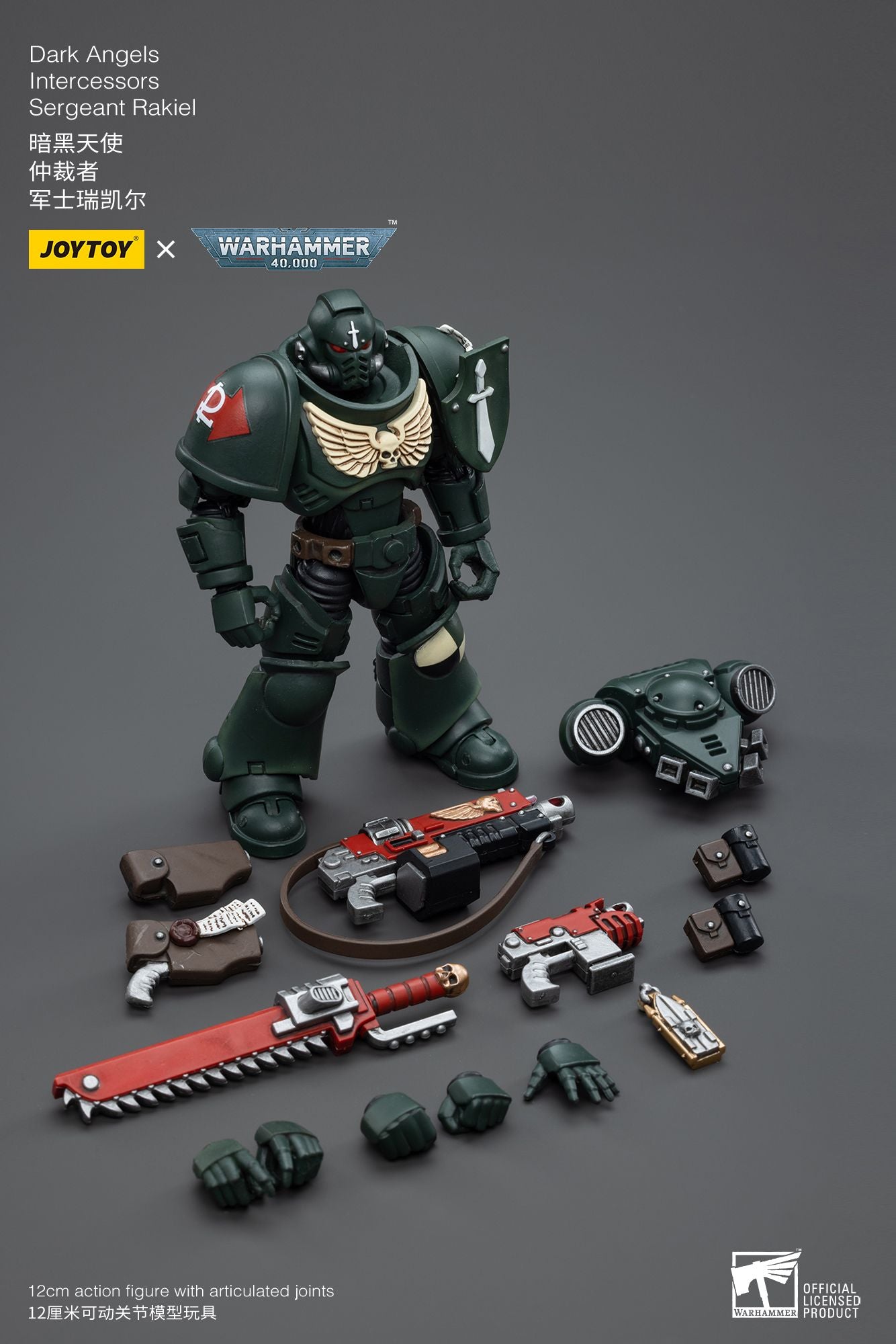 1/18 JoyToy Warhammer 40k Dark Angels Intercessors Sergeant Rakiel