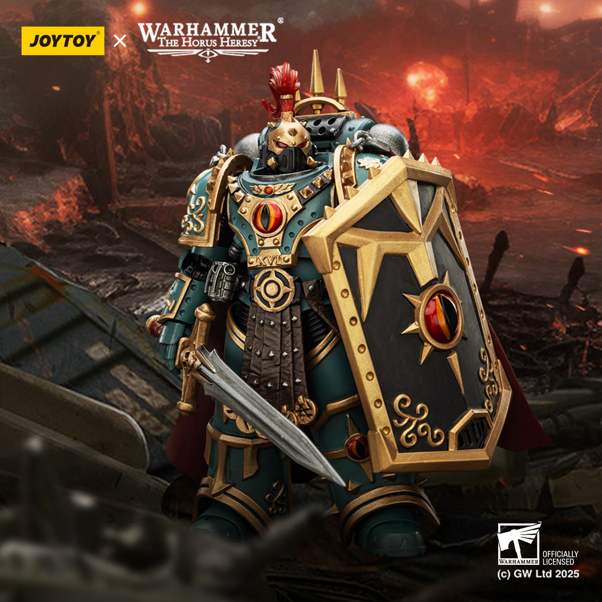 Sons of Horus 'Little’ Horus Aximand,Captain of the 5th Company-1/18 Warhammer "The Horus Heresy" Action Figure By JOYTOY