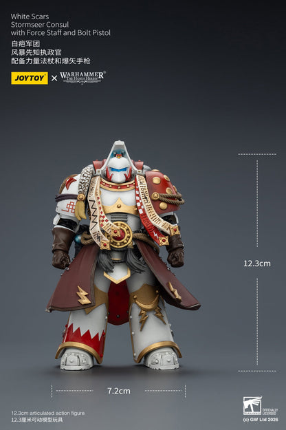 White Scars Stormseer Consul & Legion Praetor -Warhammer 40k 1/18 Action Figure By JOYTOY