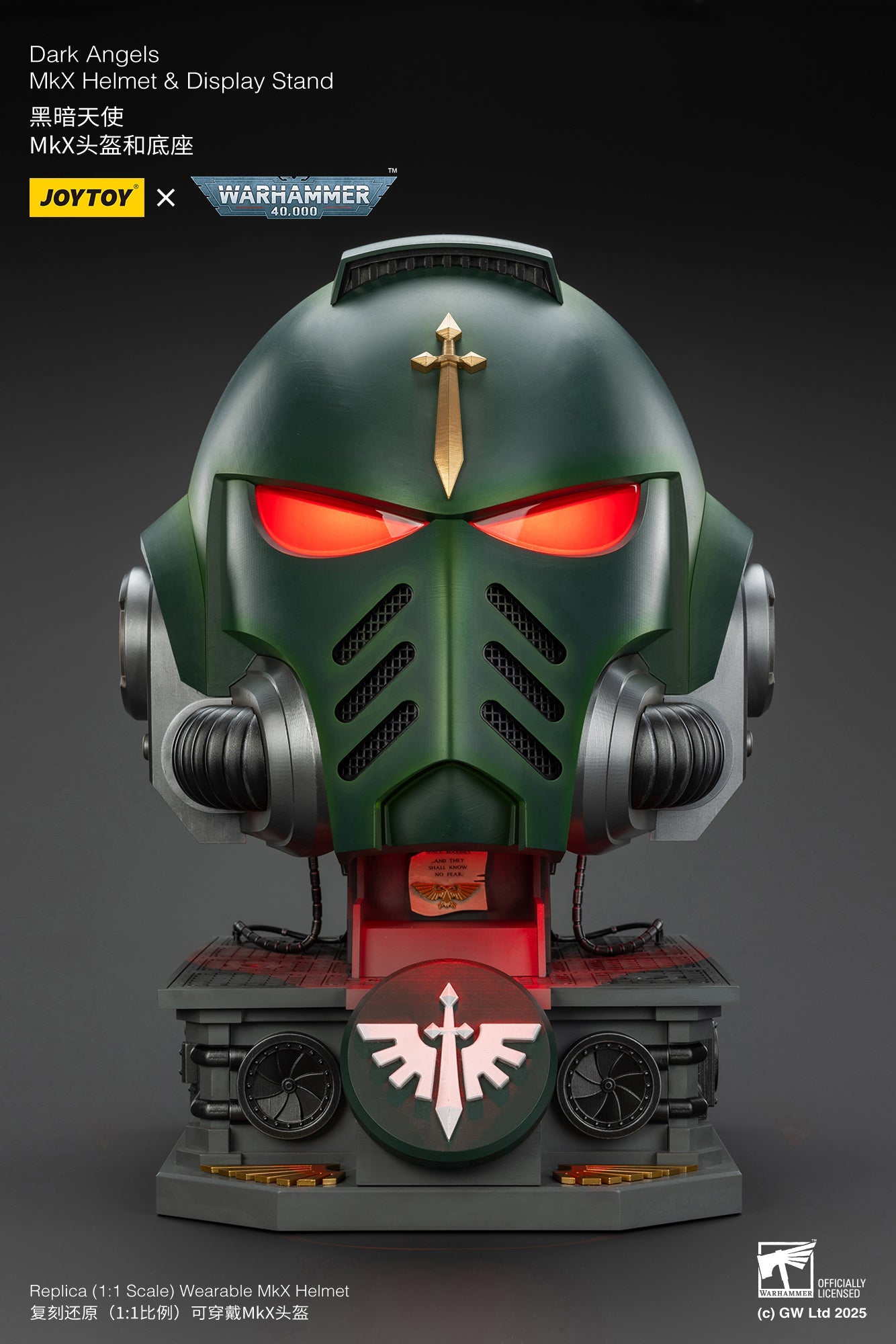 1:1 Dark Angels MkX Helmet-"Warhammer 40,000" 1/1 Action Figure By JOYTOY