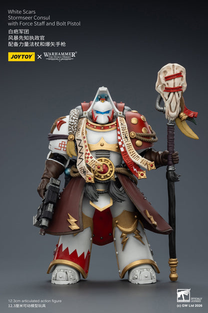 White Scars Stormseer Consul & Legion Praetor -Warhammer 40k 1/18 Action Figure By JOYTOY