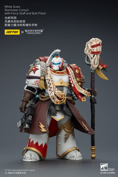 White Scars Stormseer Consul & Legion Praetor -Warhammer 40k 1/18 Action Figure By JOYTOY