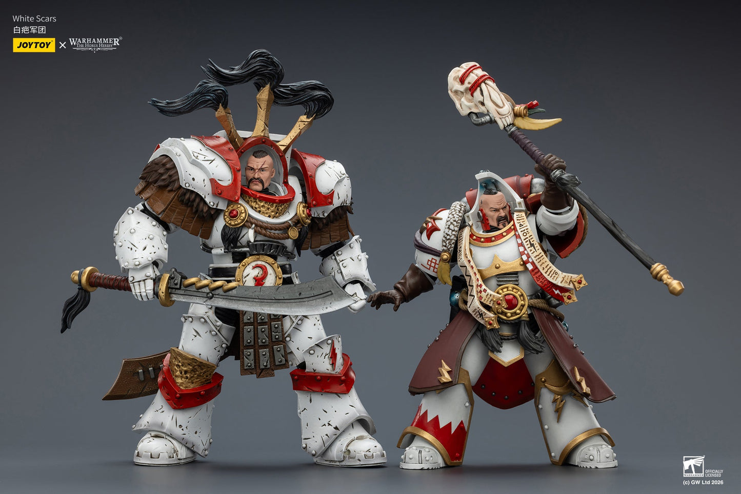 White Scars Stormseer Consul & Legion Praetor -Warhammer 40k 1/18 Action Figure By JOYTOY