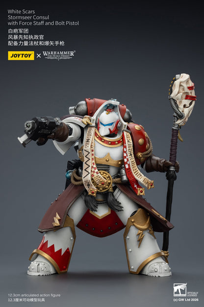 White Scars Stormseer Consul & Legion Praetor -Warhammer 40k 1/18 Action Figure By JOYTOY