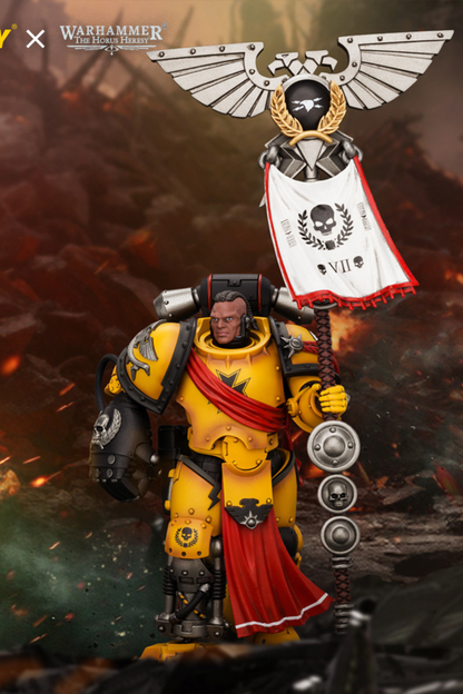 Imperial Fists Herald Consul with Standard and Bolt Pistol - Warhammer "The Horus Heresy" 1/18 Action Figure By JOYTOY