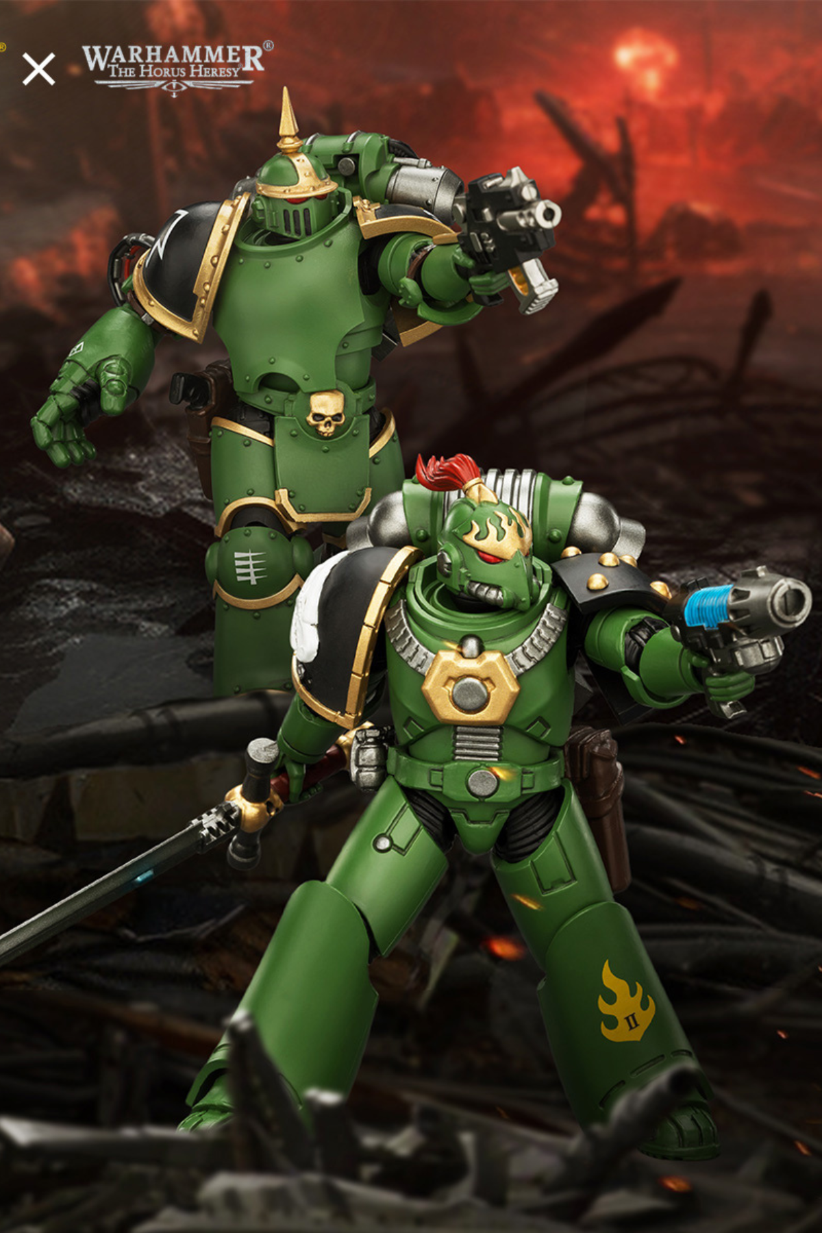 Salamanders MK III Tactical Legionary & MKVI Tactical Legionary - "The Horus Heresy" Warhammer 40k 1/18 Action Figure By JOYTOY