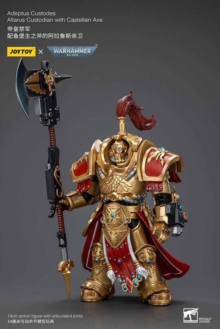 Adeptus Custodes Allarus Custodian with Castellan Axe (EX Ver.) - Warhammer 40K Action Figure By JOYTOY